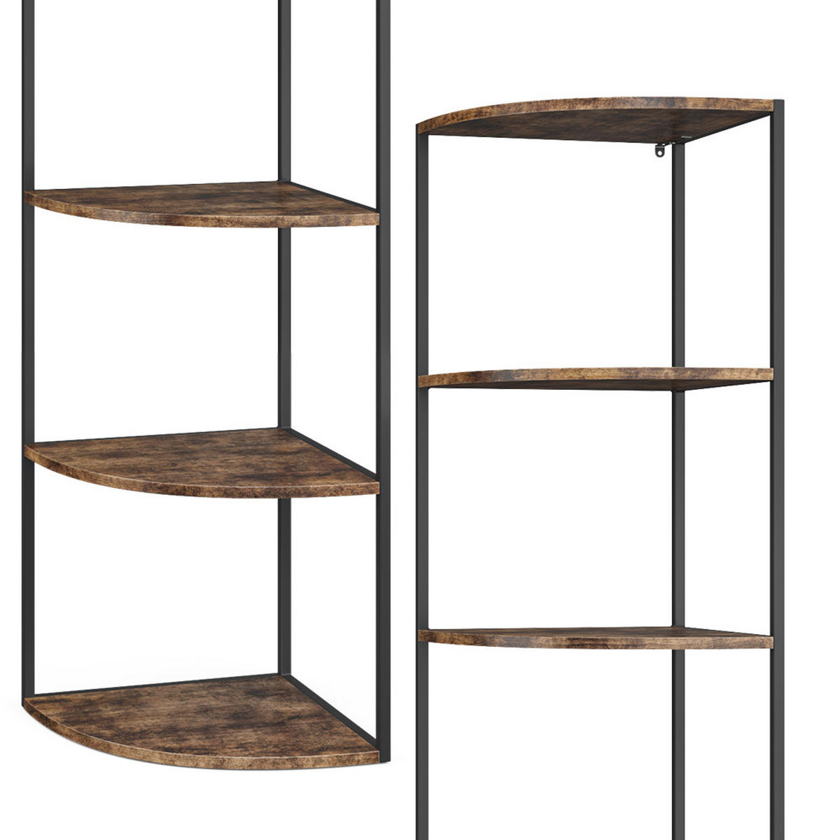 BÜCHERREGAL Fyrk Antikholz 40 x 180 cm - Eichefarben/Schwarz, Holzwerkstoff (40/180/40cm) - Vicco