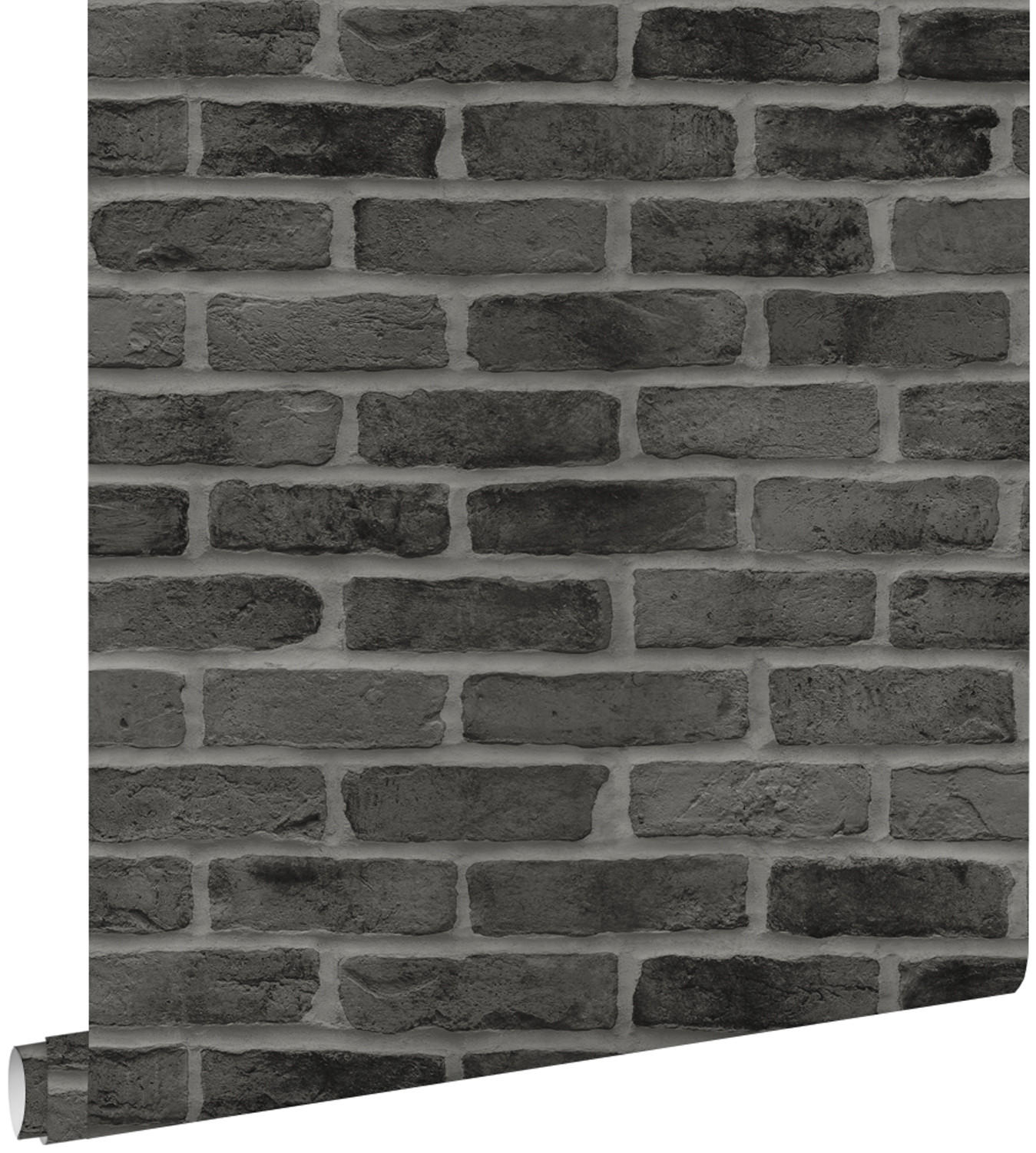 TAPETE Steinoptik 53 cm x 10.05 m - Schwarz, Papier (53/1000cm) - ESTAhome
