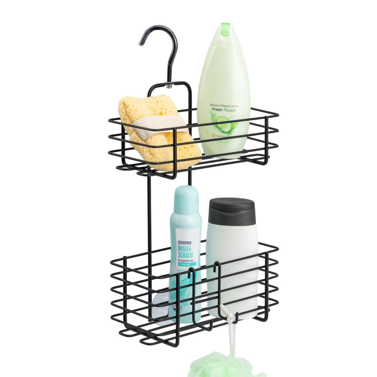 DUSCHREGAL, schwarz - Schwarz, Metall (23/42/10.5cm) - bremermann