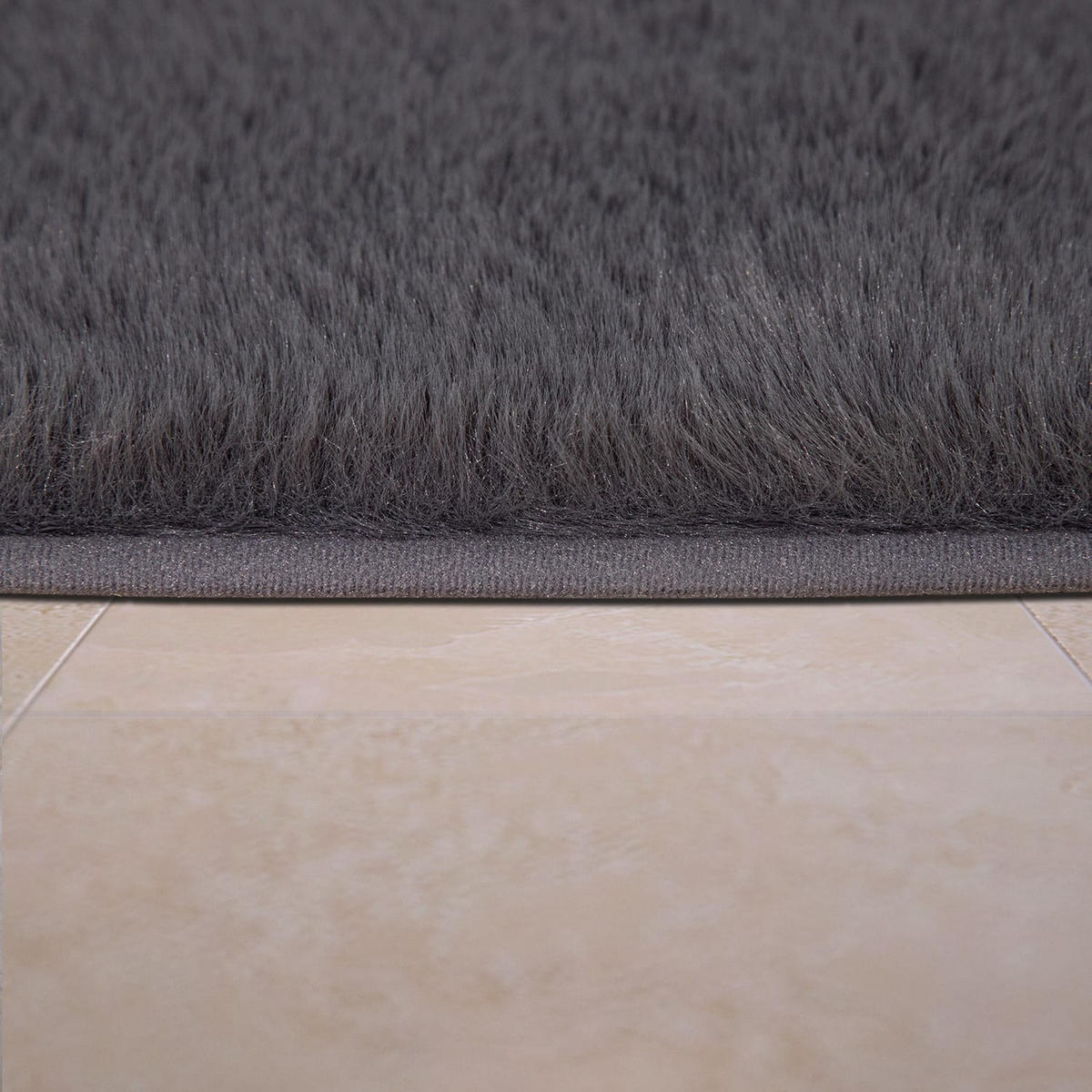 BADEMATTE 60/100 cm Comfy 340 - Anthrazit, Kunststoff (60/100cm) - Paco Home