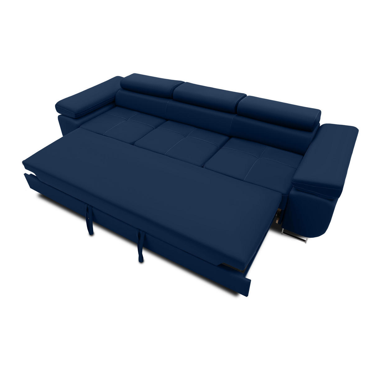 SOFA 3-SITZER MIT SCHLAFFUNKTION RIGATTO Dunkelblau - Dunkelblau, Textil (100/71/280cm) - Mebligo