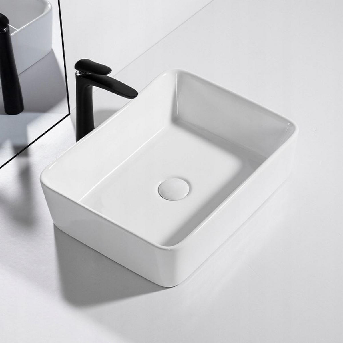 WASCHBECKEN, weiß 49/38/14 cm - Weiß, Keramik (49/14/38cm) - Rebiko