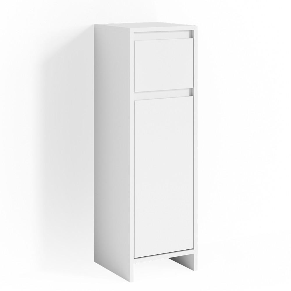 MIDISCHRANK Emma Weiß 30 x 95 cm - Weiß, Holzwerkstoff (30/95/30cm) - Vicco