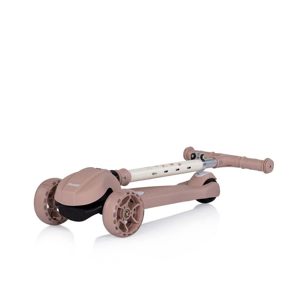 KINDERROLLER Moxie Musik Licht rosa klappbar, Tragegriff, 3-Räder, Bremse - Rosa, Metall (60/30/75cm) - Chipolino