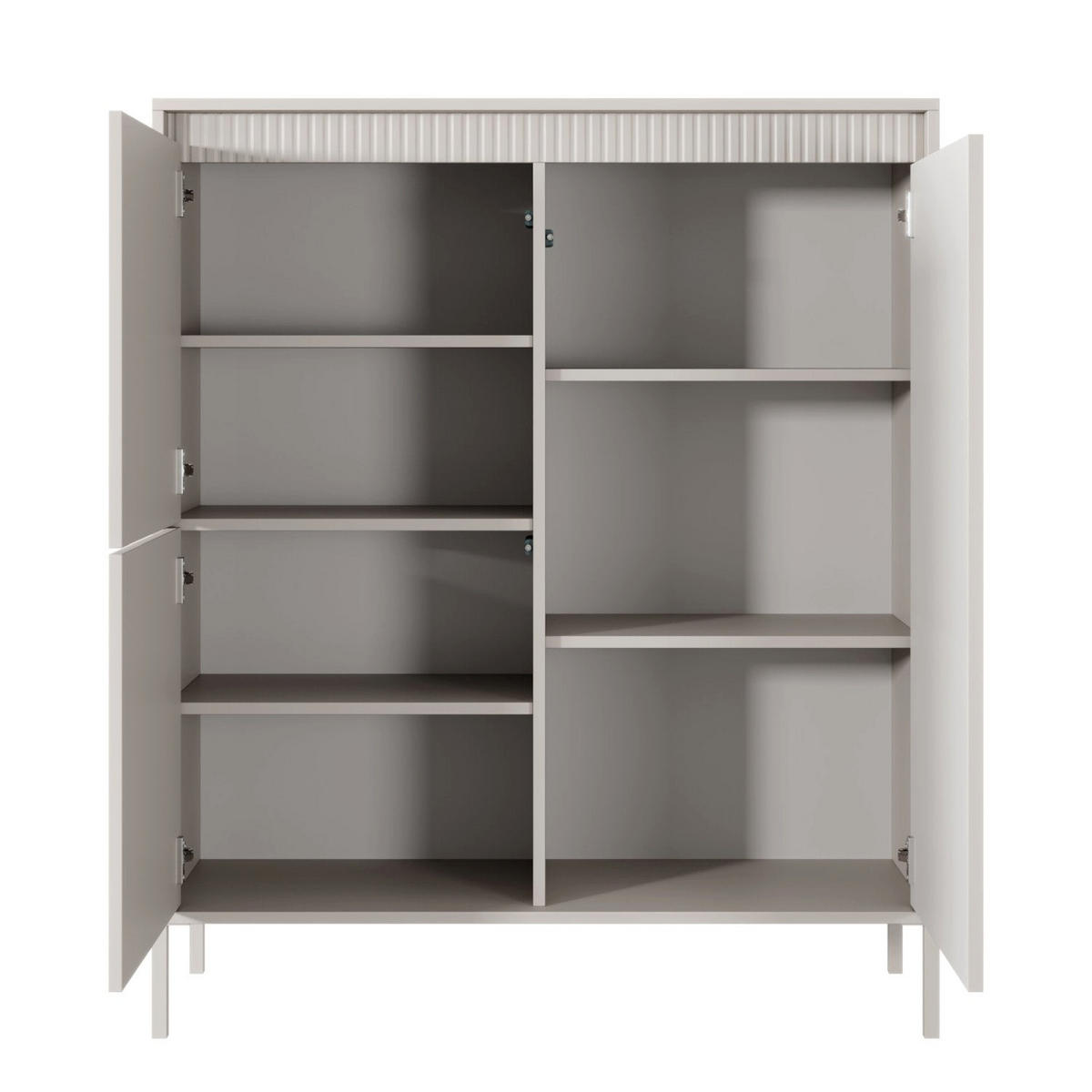 HIGHBOARD 3dverová Falsetto béžová 104 cm - béžová, kov/kompozitné drevo (104/103.5/39.5cm) - Selsey