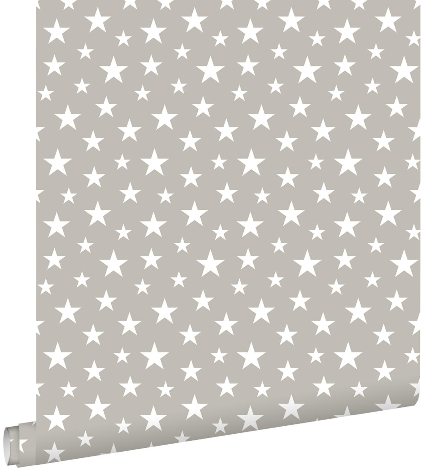 TAPETE kleine Sterne 53 cm x 10.05 m - Grau, Papier (53/0.1cm) - ESTAhome