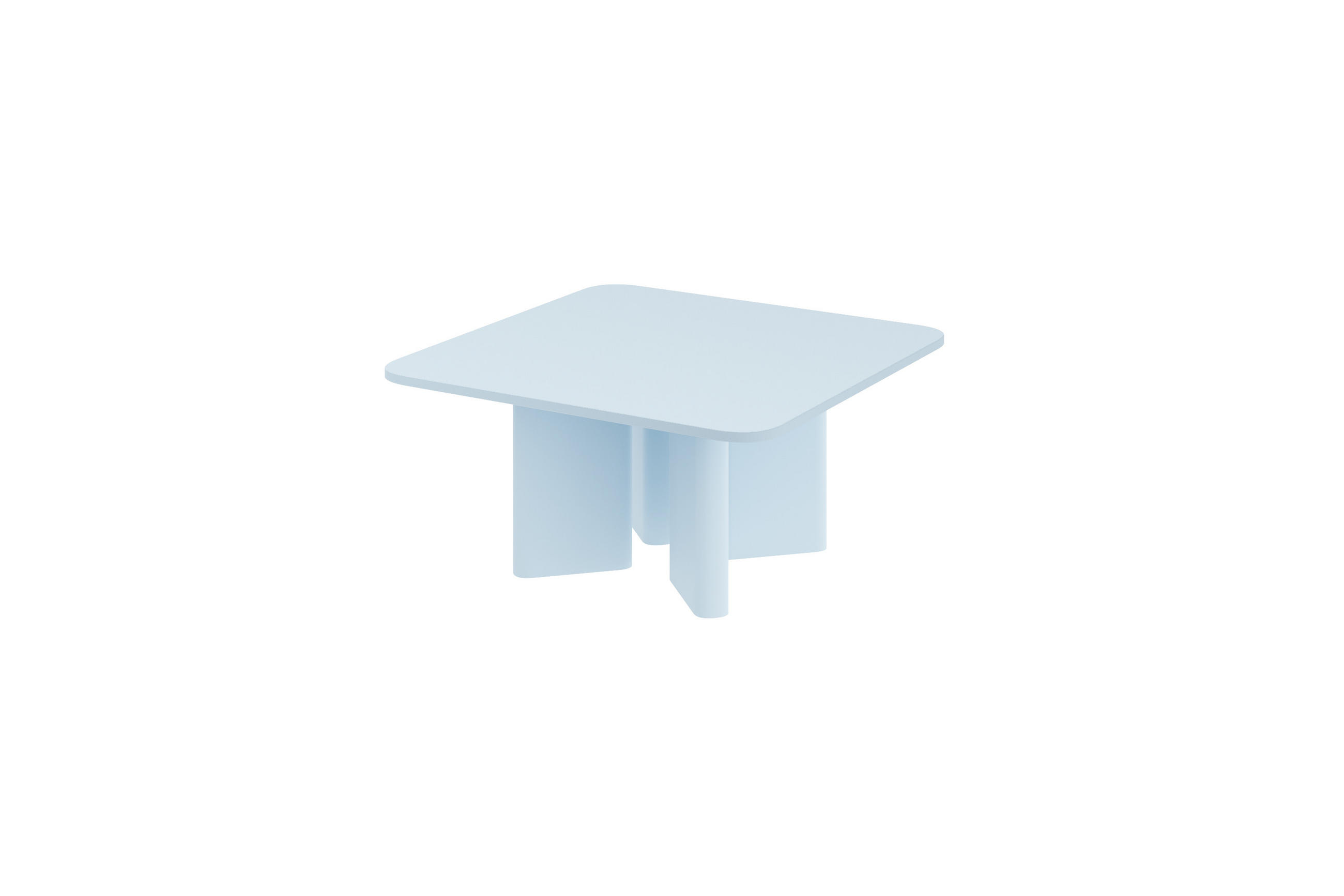 COUCHTISCH quadratisch Hellblau matt 80/80/50 cm - Hellblau, Holzwerkstoff (80/80/50cm) - designimpex