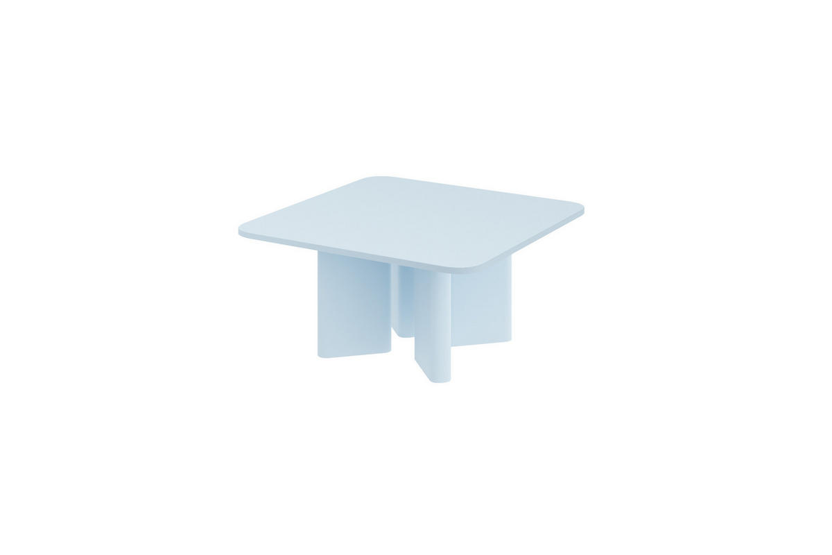 COUCHTISCH quadratisch Hellblau matt 80/80/50 cm - Hellblau, Holzwerkstoff (80/80/50cm) - designimpex