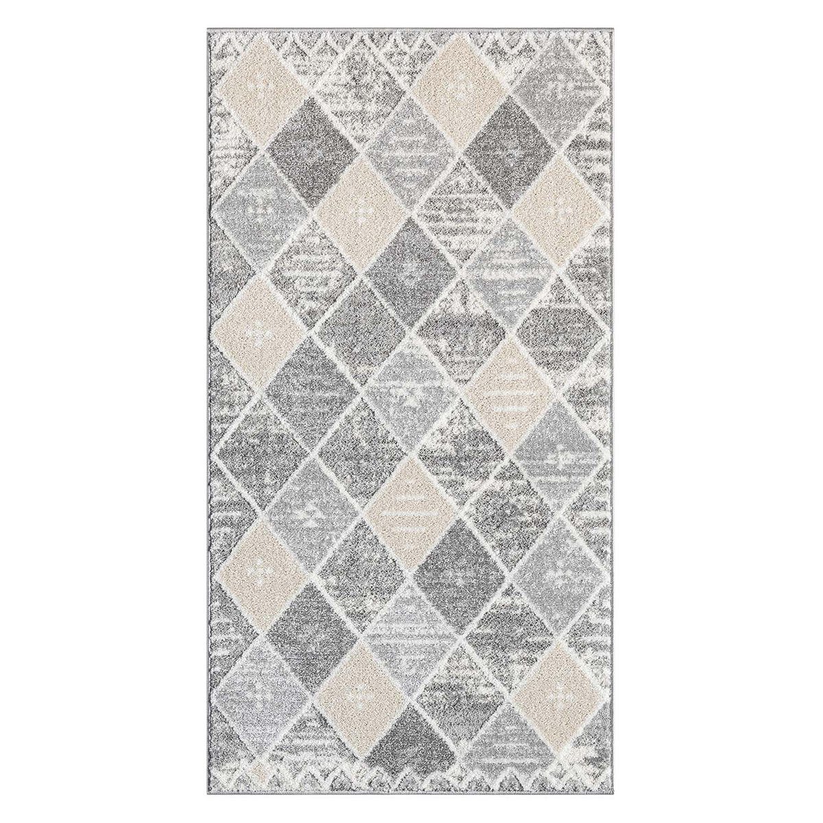 KURZFLOR-TEPPICH Flair 179 Grau 80x150 cm - Grau, Textil (80/150cm) - carpet city