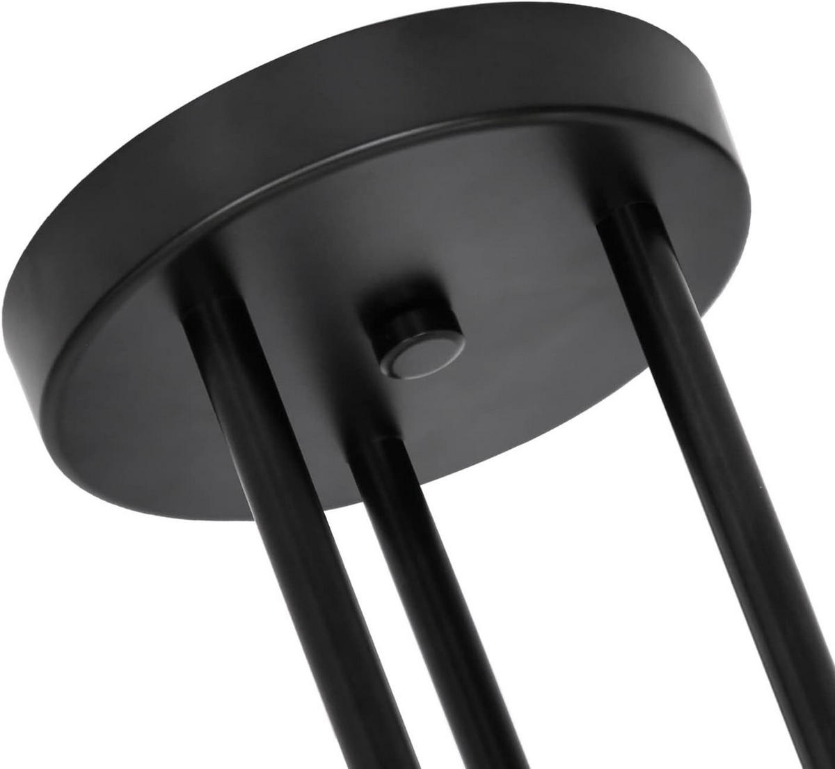 DECKENLEUCHTE Rheta 6-flammig 45/45/17 cm - Schwarz, Metall (45/45/17cm) - Nettlife