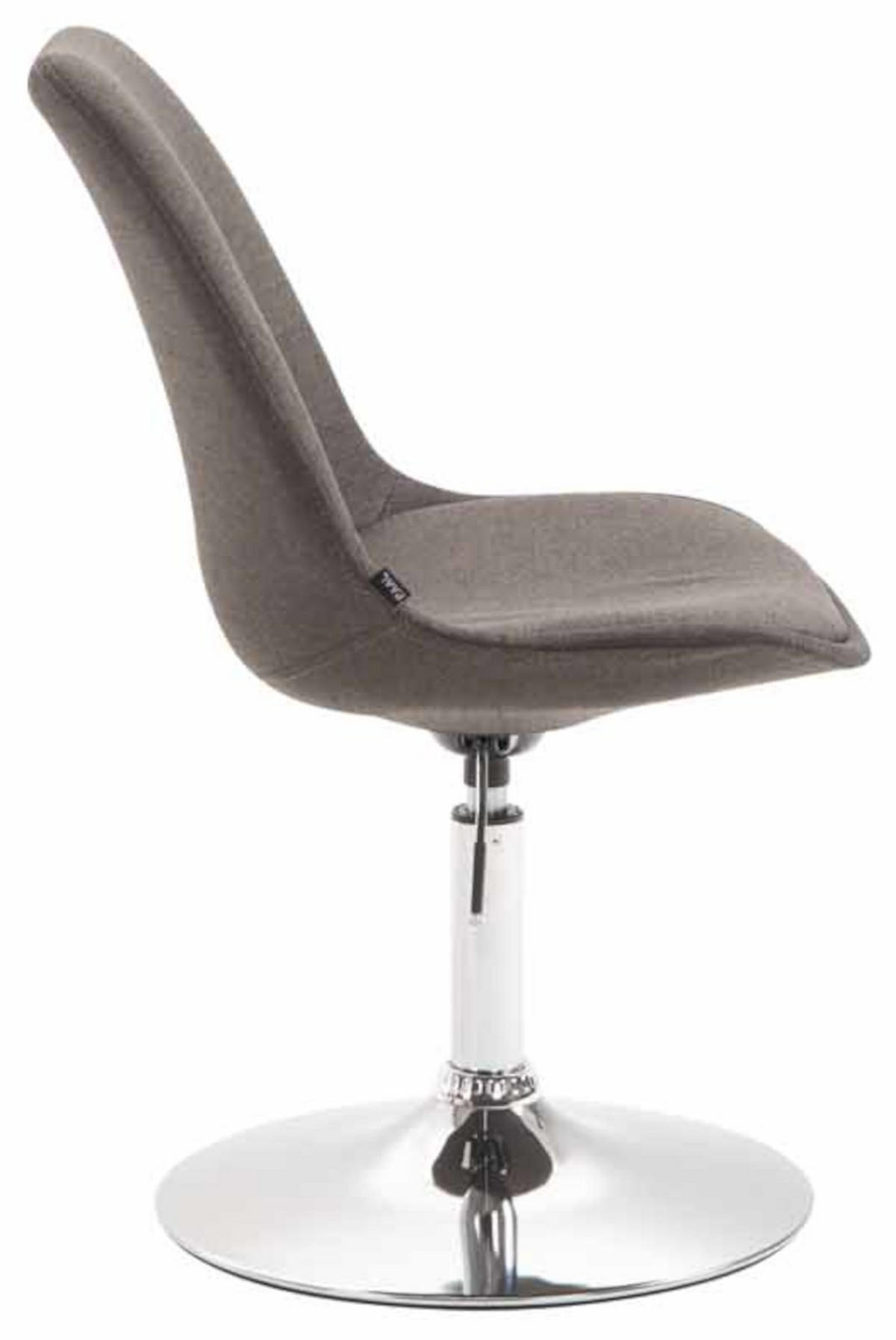 STUHL 4er Set Stoff dunkelgrau - Chromfarben/Dunkelgrau, Textil/Metall (48/76/57cm) - CLP