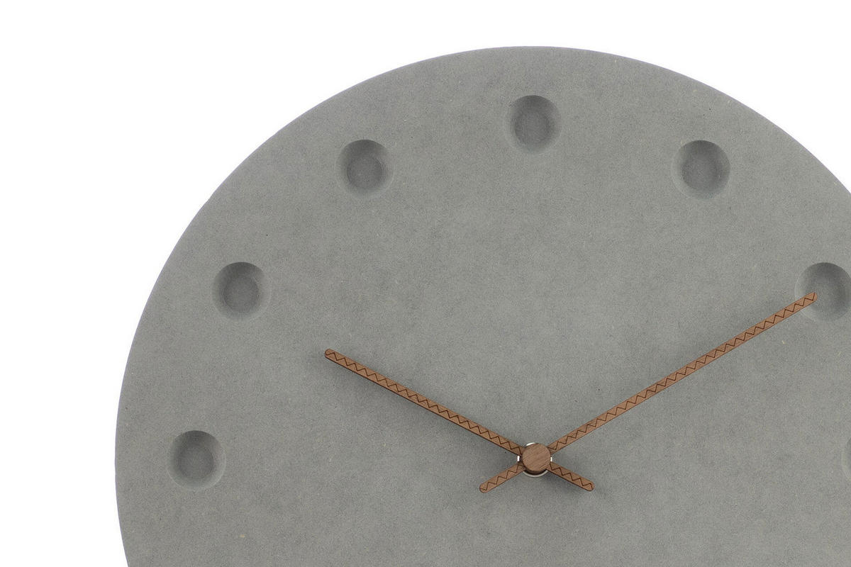 WANDUHR Design Grau 29/29 cm - Grau, Holzwerkstoff (29/29/1cm) - ONZENO