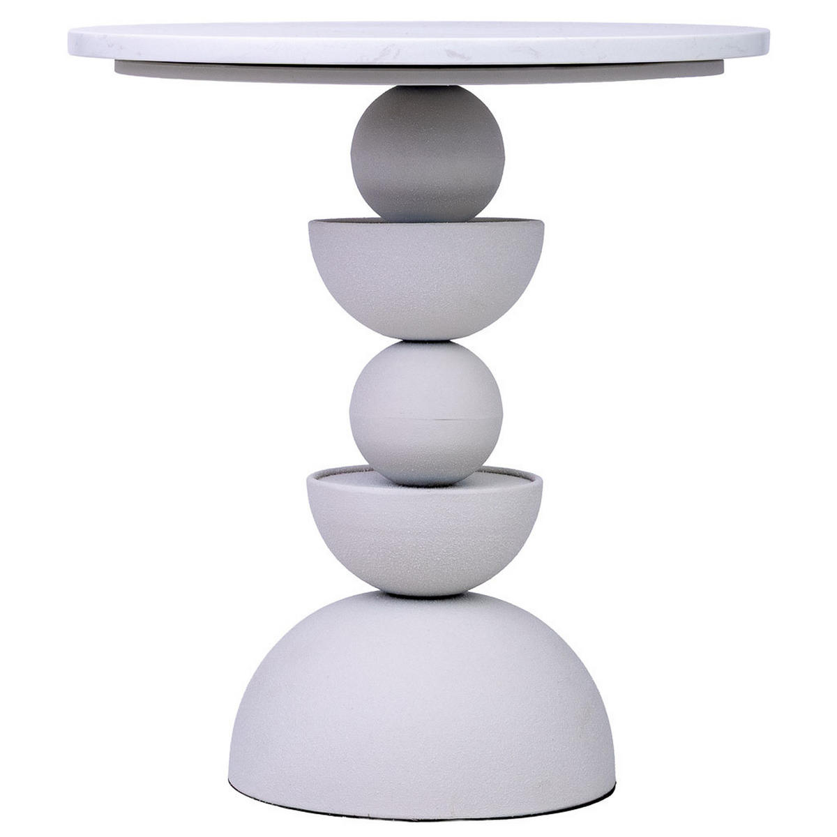 TISCH aus Metall und Holz, weiß, 41x45cm - Weiß, Metall (40.5/40.5/45cm) - Wanderlust