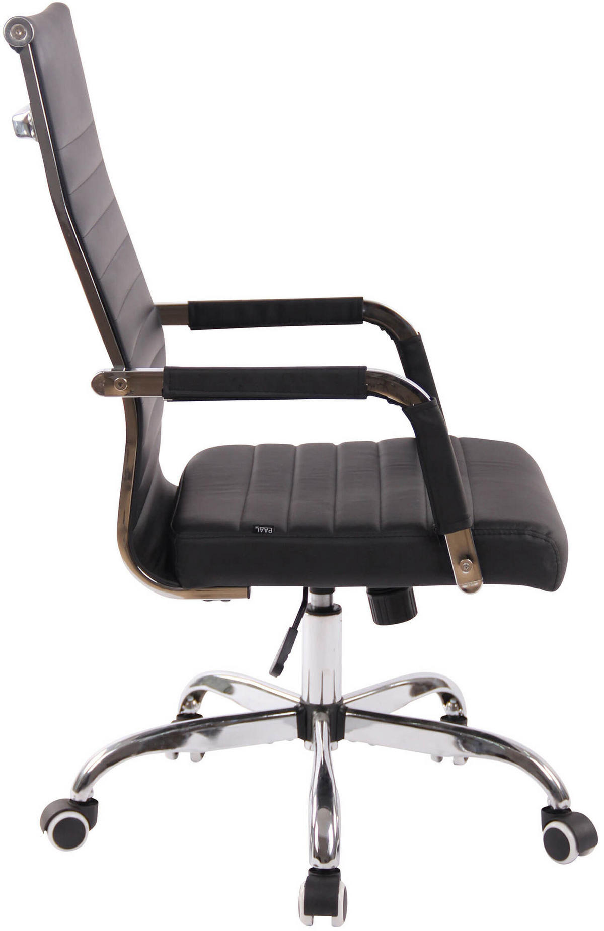 BÜROSTUHL Amadeus, Kunstleder Schwarz - Schwarz, Textil/Metall (51/106/63cm) - TPFLiving