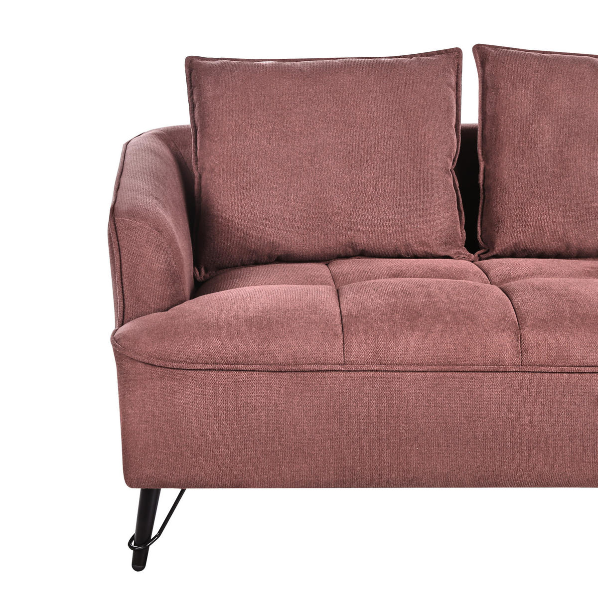 POHOVKA 2-místná Látka Burgundsky červená Hobro - tmavě červená, textil (147/87/85cm) - Beliani