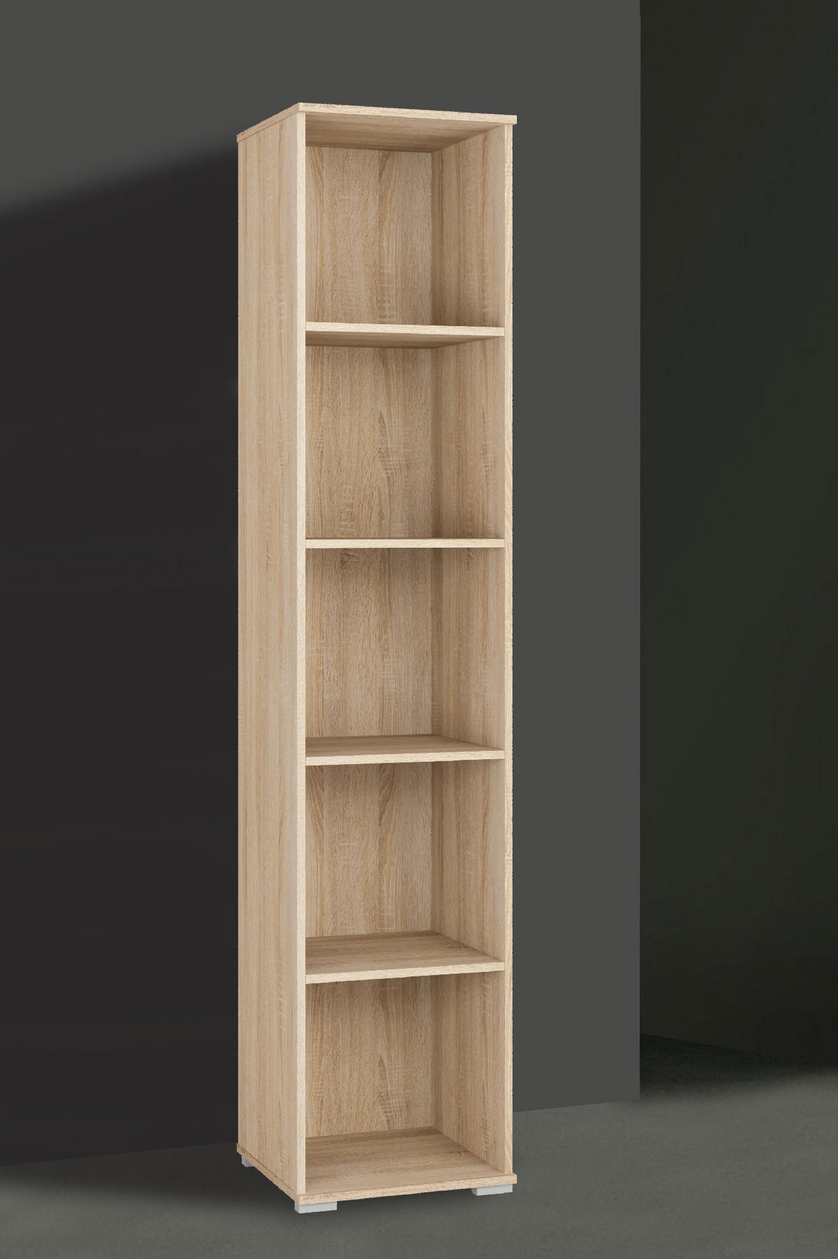 BÜCHERREGAL Optimal Sonoma Eiche hell 43 / 41 / 204cm - Braun, Holz/Holzwerkstoff (43/204/41cm) - Feldmann-Wohnen