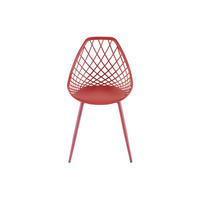 GARTENSTUHL - 54.5 cm x 49 cm - Metall - Terracotta - MALAGA - Terracotta, Metall (54.5/84/49cm) - Vente-Unique