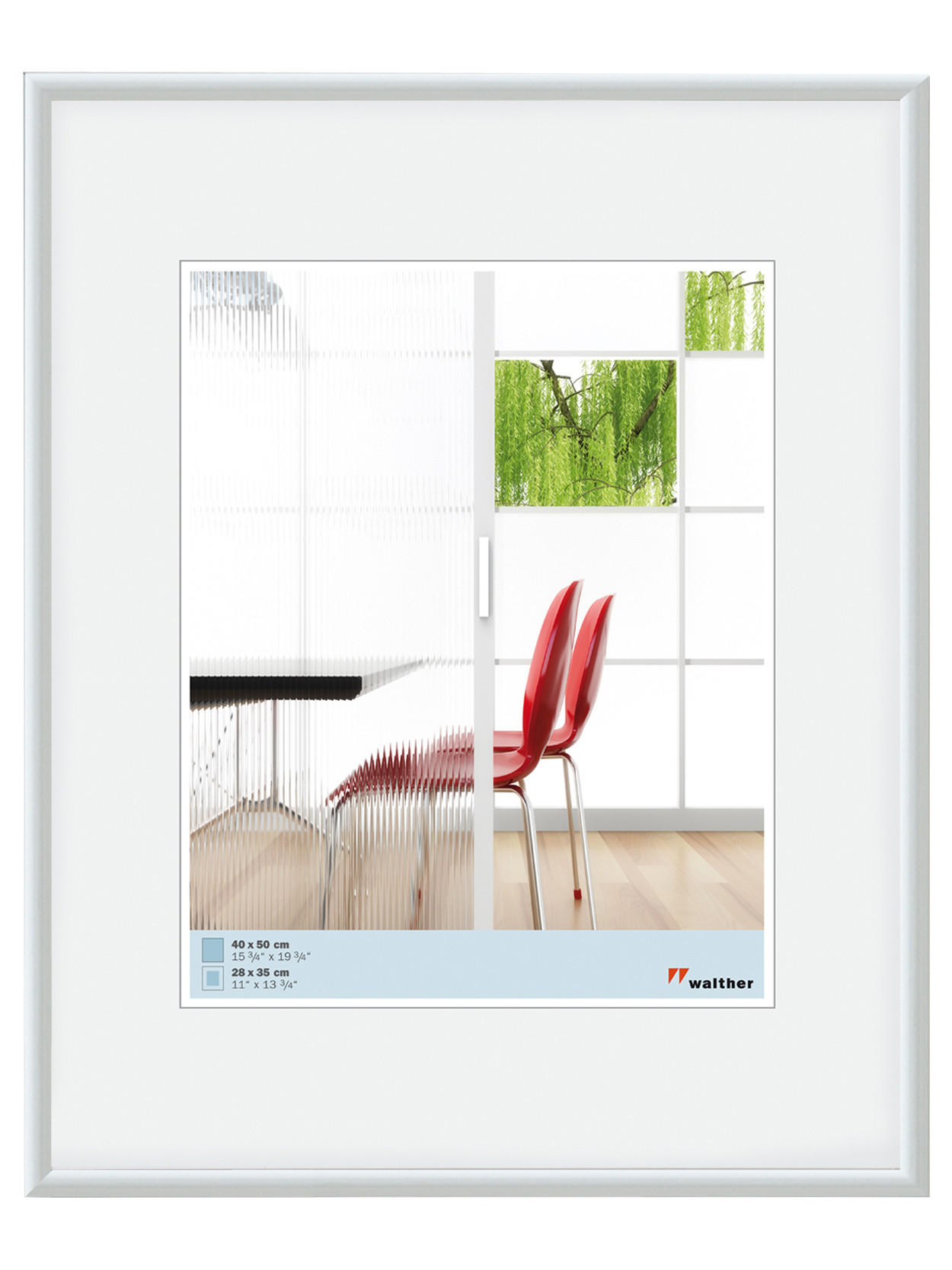 BILDERRAHMEN Galeria Kst.Rahmen 60x90 cm WEISS - Weiß, Kunststoff (61.2/91.2/2.2cm) - walther design