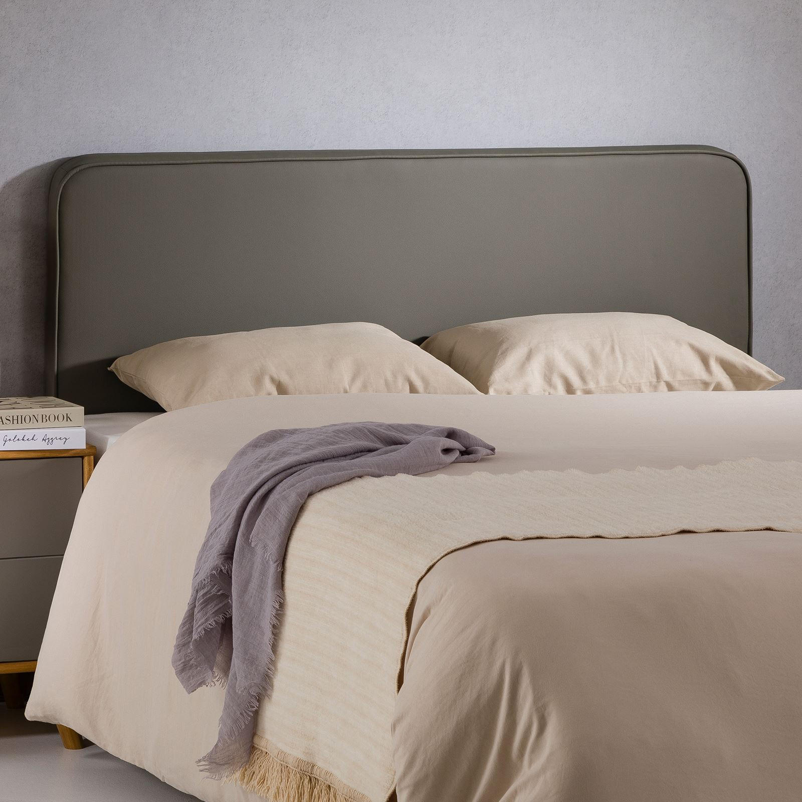 KOPFTEIL RIVEN 140X190 CM - Grau, Textil (140/68/6cm) - IDIMEX