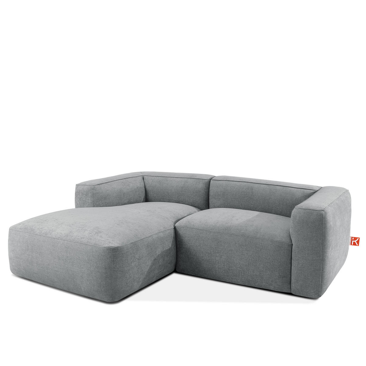 ECKSOFA LINKS FUBBO, Grau - Grau, Holz/Holzwerkstoff (225/176cm) - KONSIMO®