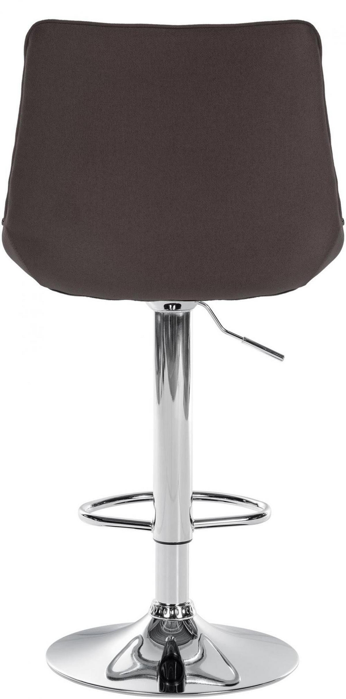 BARHOCKER Stoff taupe - Taupe/Chromfarben, Textil/Metall (49.5/91/50cm) - CLP