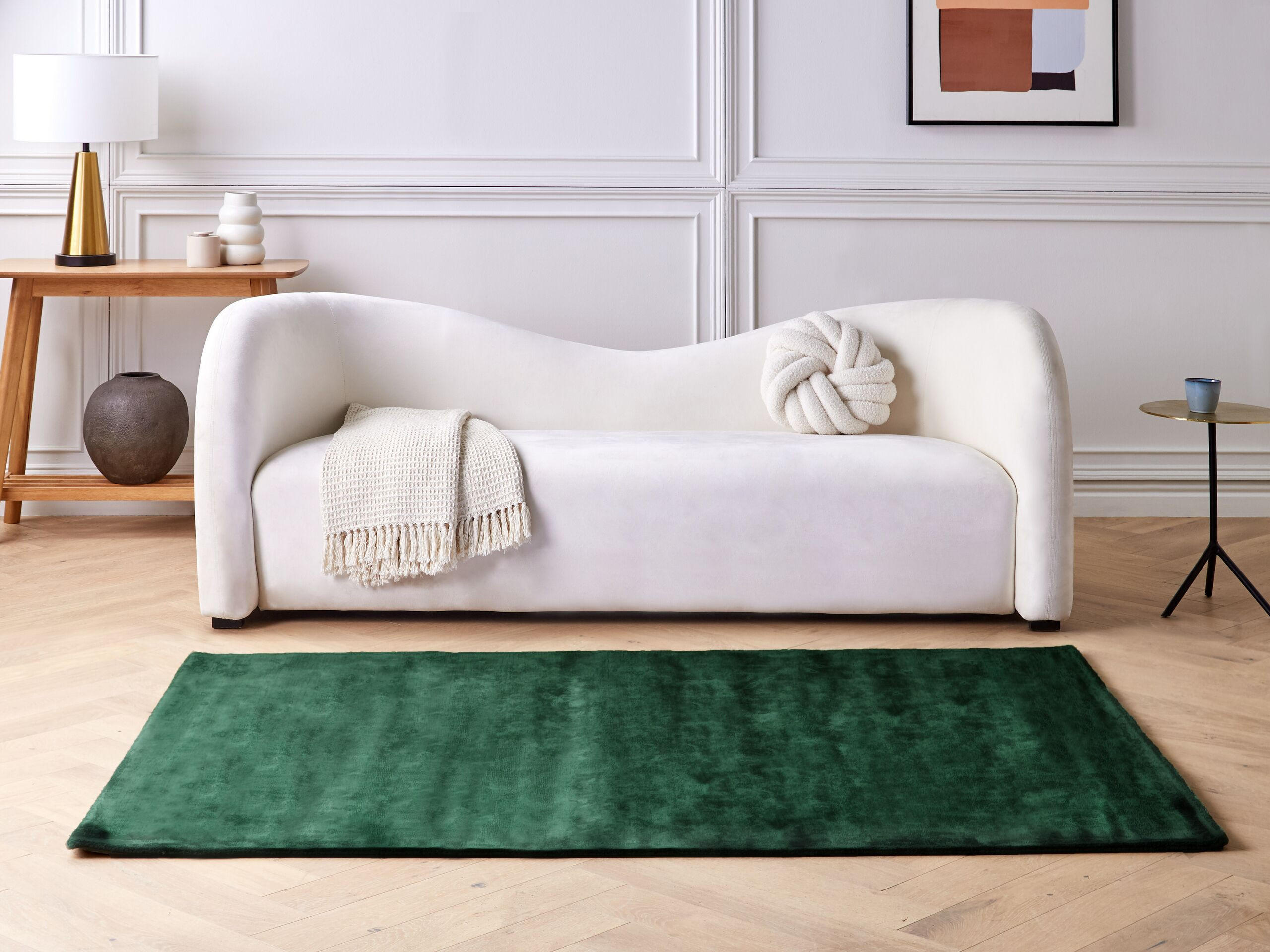 KURZFLOR-TEPPICH Gesi II 200/140 cm - Grün, Naturmaterialen (140/200cm) - Beliani