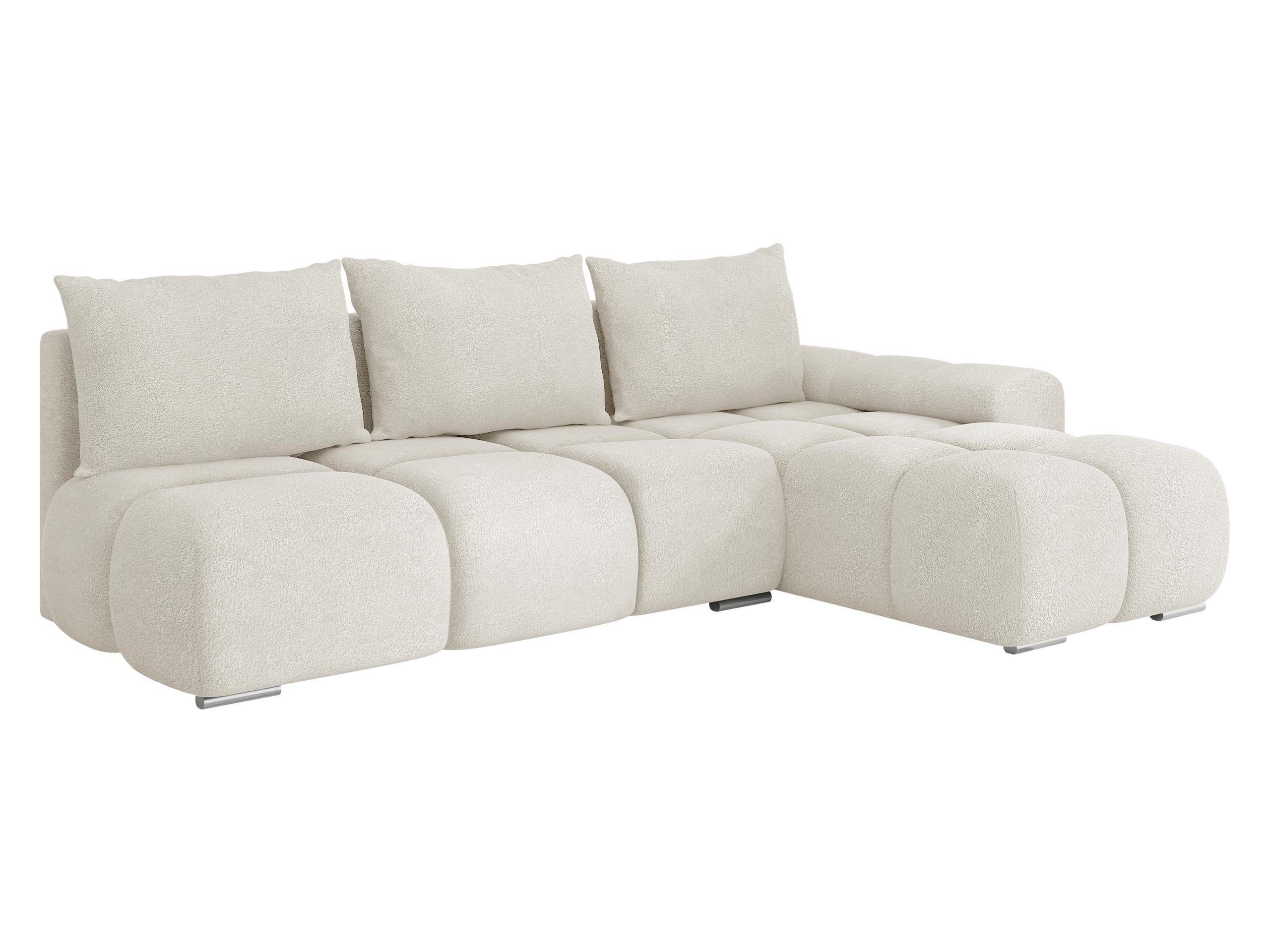 ECKSOFA Bestii, Seite: Rechts - Creme/Schwarz, Holz/Kunststoff (270/183cm) - MIRJAN24