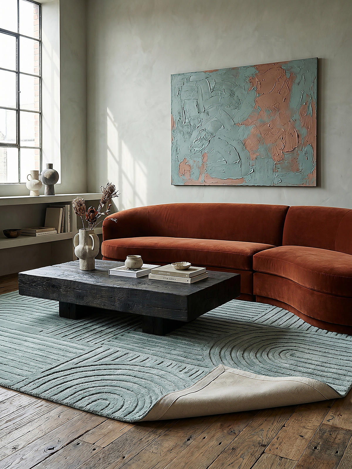 WOLLTEPPICH LEVEN 160/230 cm - Blau, Textil (230/160cm) - KADIMA DESIGN