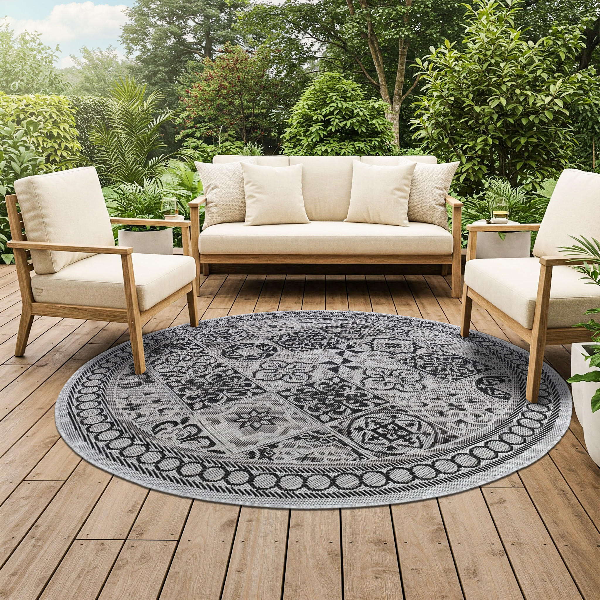 TEPPICH MELISSA Grau 200/200 cm - Grau, Kunststoff (200/200cm) - Tapiso