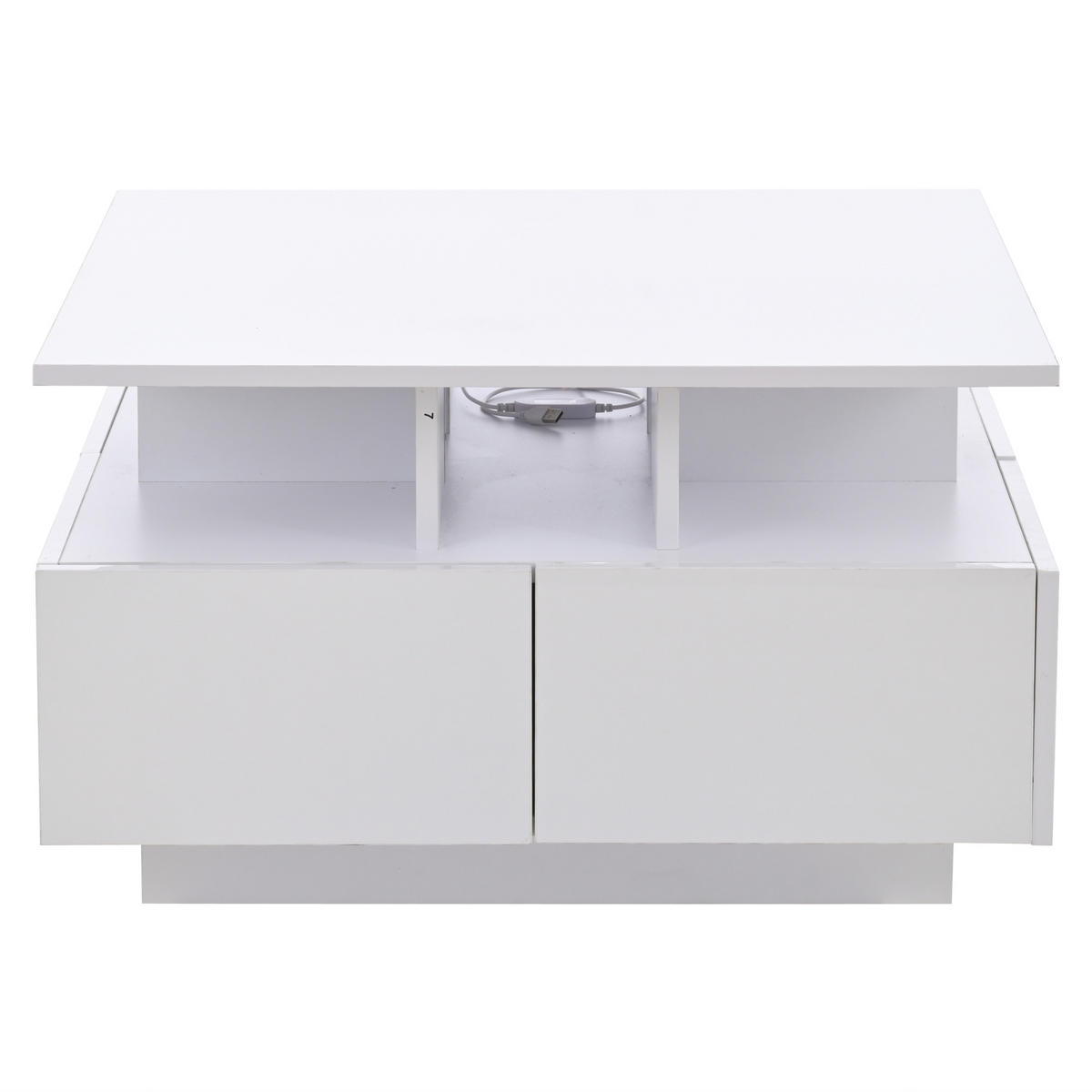 COUCHTISCH Weiß - Weiß, Holzwerkstoff (70/70/40cm)