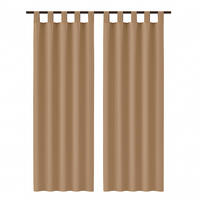 SCHLAUFENSCHAL blickdicht 140x175 cm Hellbraun 2er-Pack - Hellbraun, Textil (140/175cm)