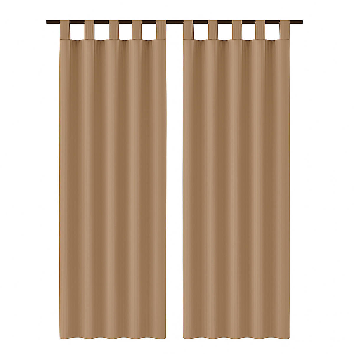 SCHLAUFENSCHAL blickdicht 140x175 cm Hellbraun 2er-Pack - Hellbraun, Textil (140/175cm)