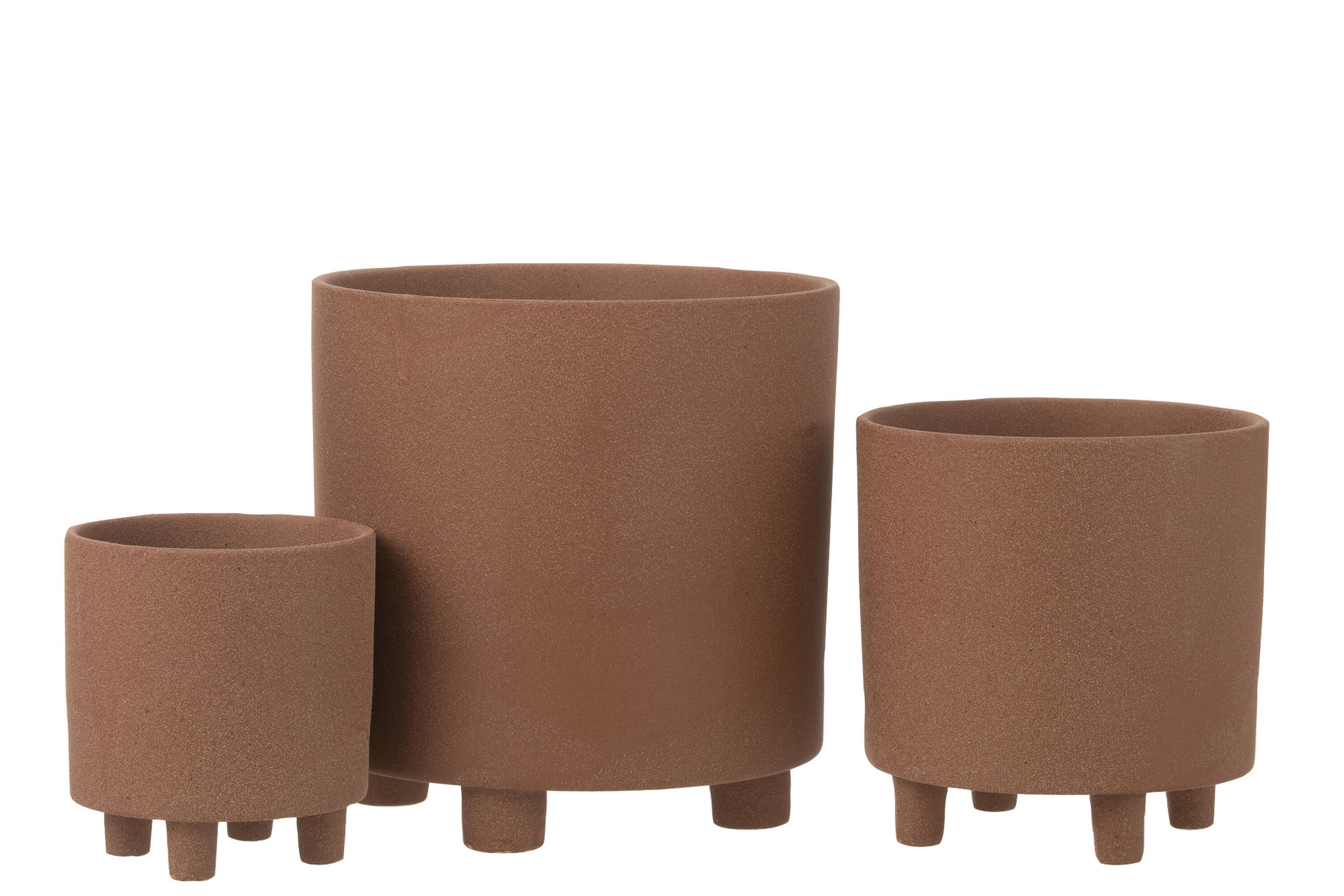 BLUMENTOPF THIBAULT - Töpferei - Braun - L - Ø 26,5 cm - Braun, Keramik (26.5/27.5cm) - J-Line