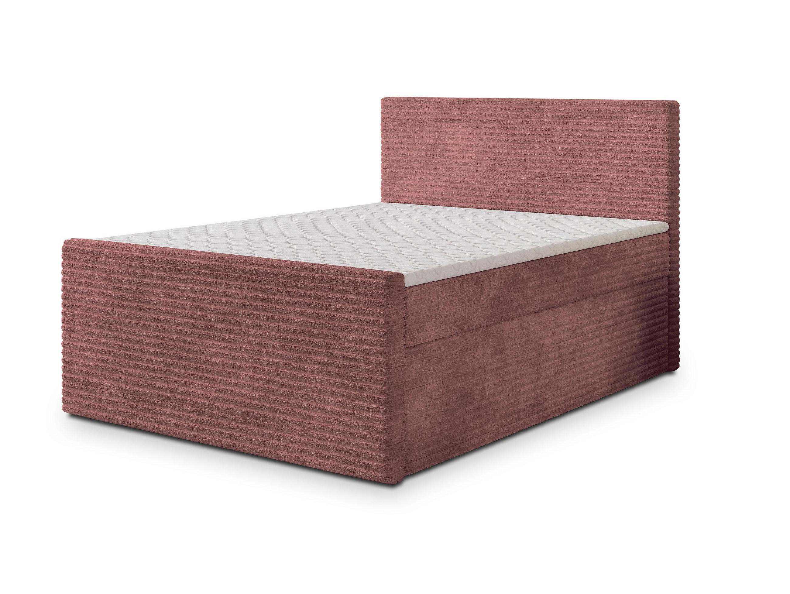 BOXBETT NOLEN 140x200 cm mit Matratze und Topper - Rosa - Rosa, Holz (140/200cm) - MASSENO