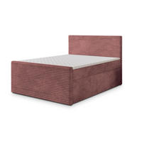 BOXBETT NOLEN 180x200 cm mit Matratze und Topper - Rosa - Rosa, Holz (180/200cm) - MASSENO