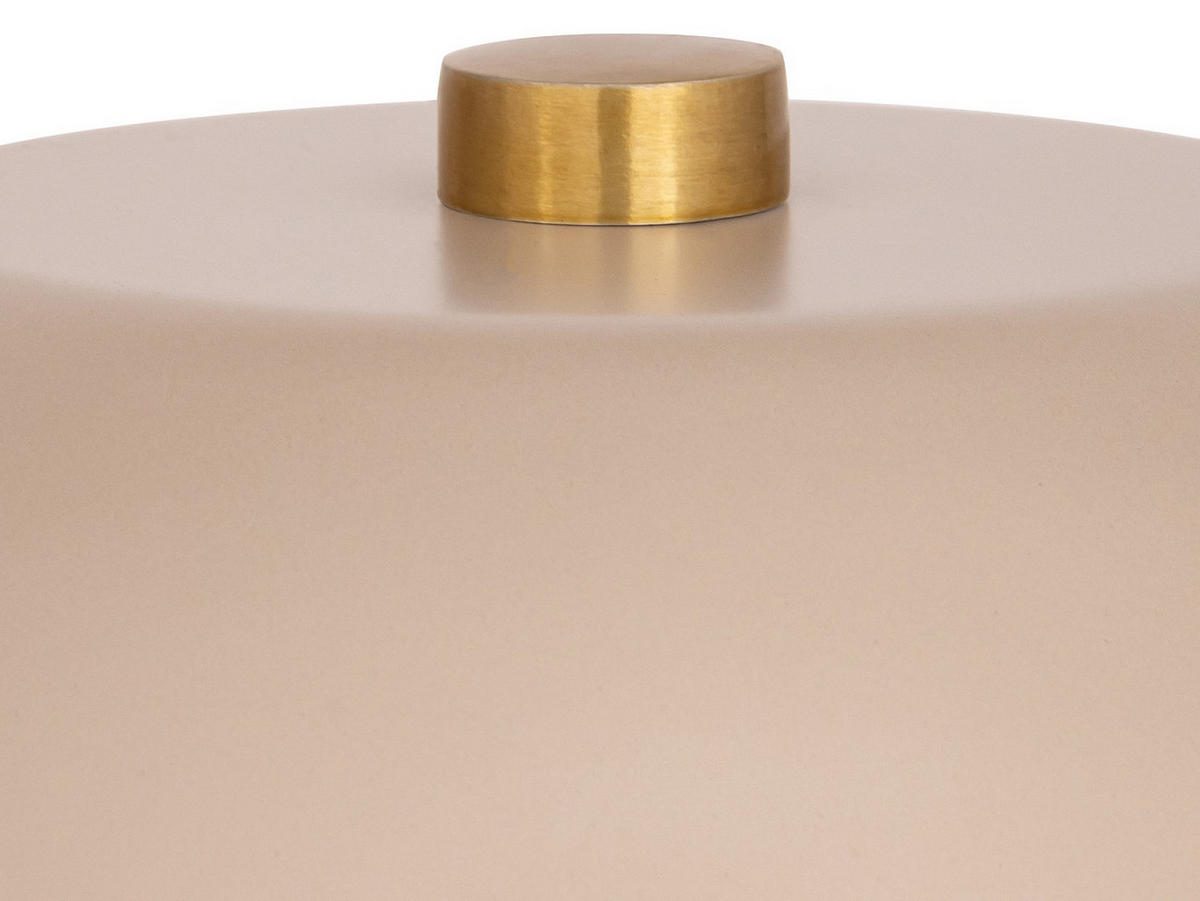 TISCHLAMPE - 26 cm x 26 cm - Metall - Beige - WINDY - Beige, Metall (26/26/39cm) - Vente-Unique