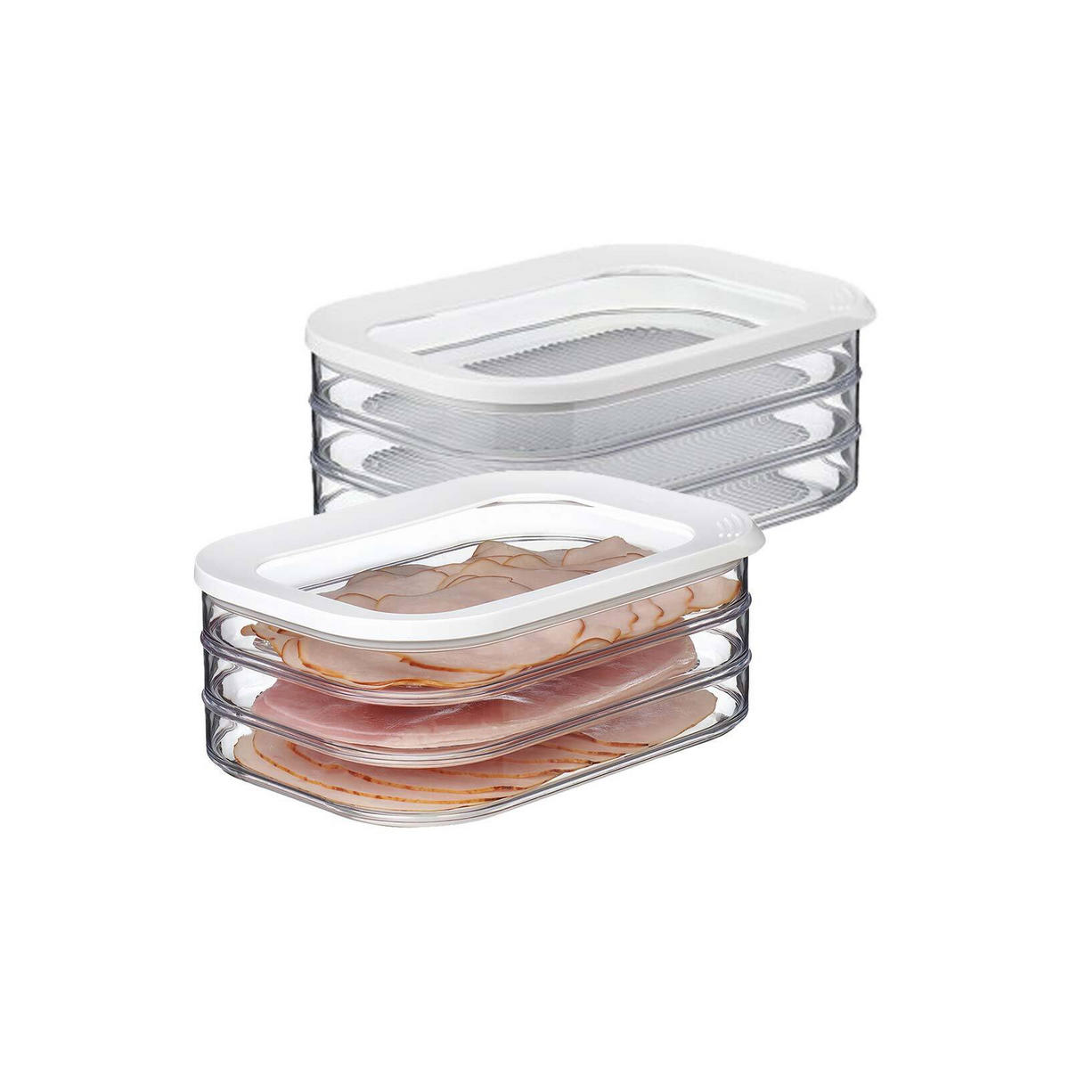 AUFSCHNITTDOSEN Modula weiß 6 x 550 ml - Weiß, Kunststoff (16/8.6/22.4cm) - Mepal