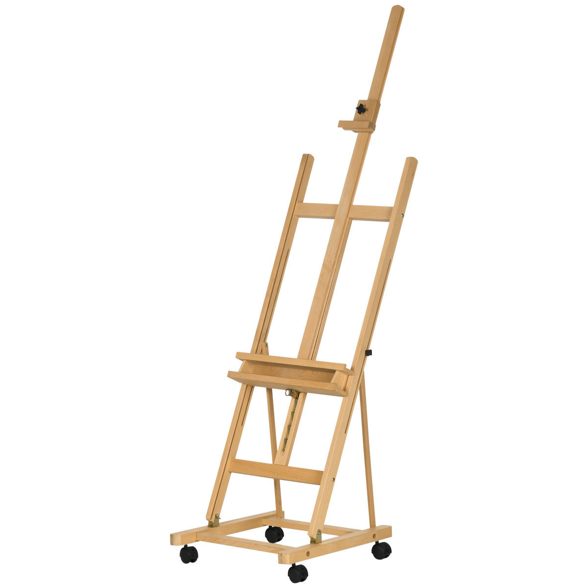 STAFFELEI DE-16676 auf Rollen, klappbar, 178-238 cm Naturholz - Naturfarben, Holzwerkstoff (53/238/50.5cm) - ComfortXL