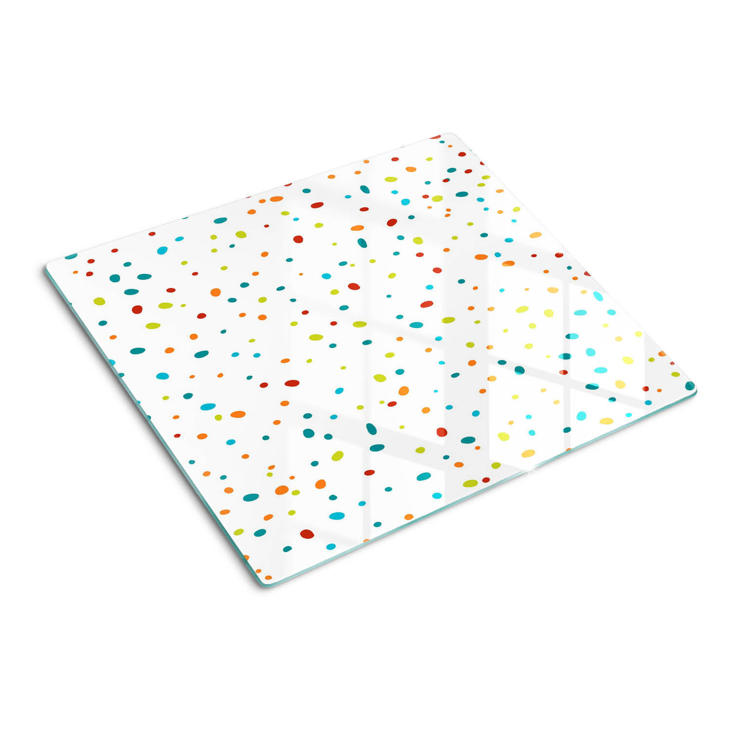 GLASPLATTE 60x52 cm Farbige Punkte - Multicolor, Glas (60/0.4/52cm) - TULUP