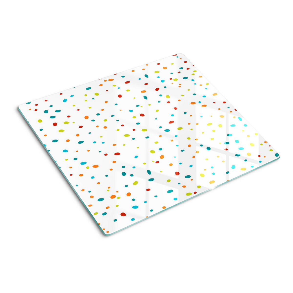 GLASPLATTE 60x52 cm Farbige Punkte - Multicolor, Glas (60/0.4/52cm) - TULUP