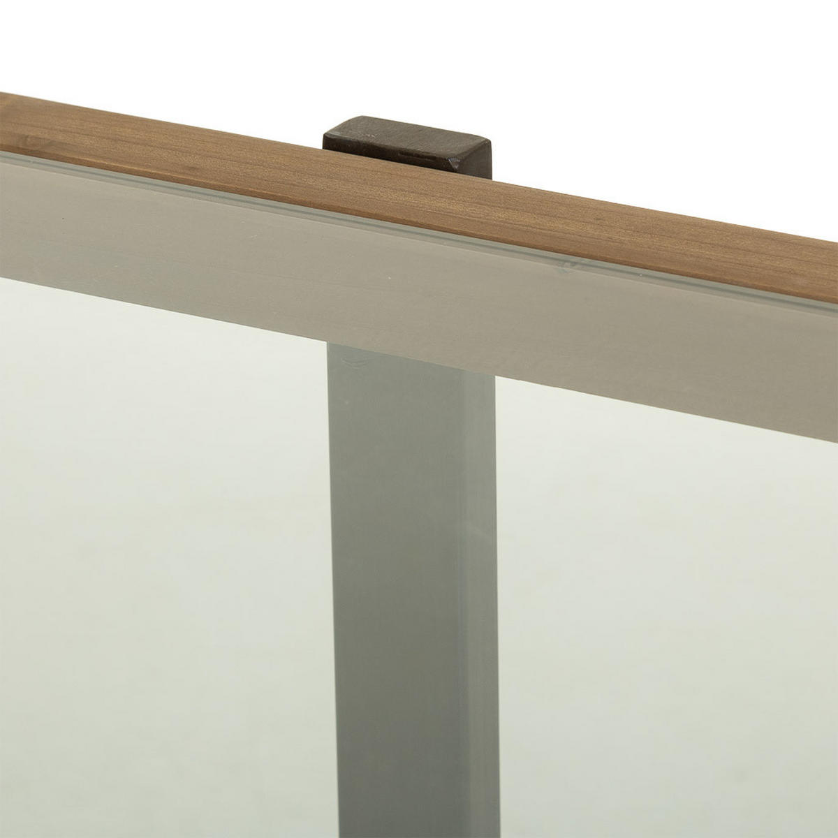 COUCHTISCH aus Holz, Metall und Glas braun 100x100x40 cm - Braun, Holz (99.5/99.5/40cm) - Wanderlust