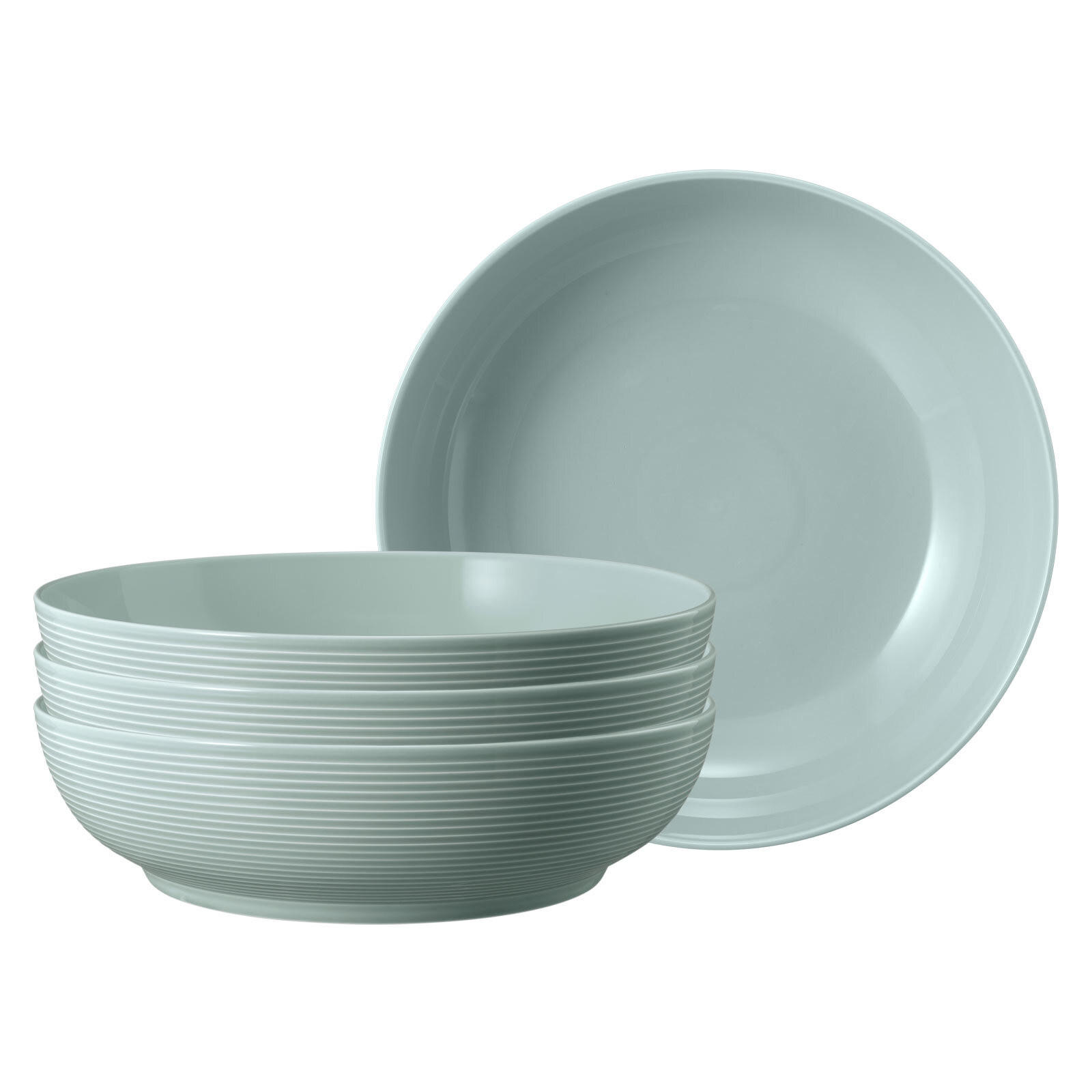 FOODBOWLS Beat Color Glaze Arktisblau ø 25,5 cm 4er Set - Blau, Keramik (25.5cm) - Seltmann Weiden