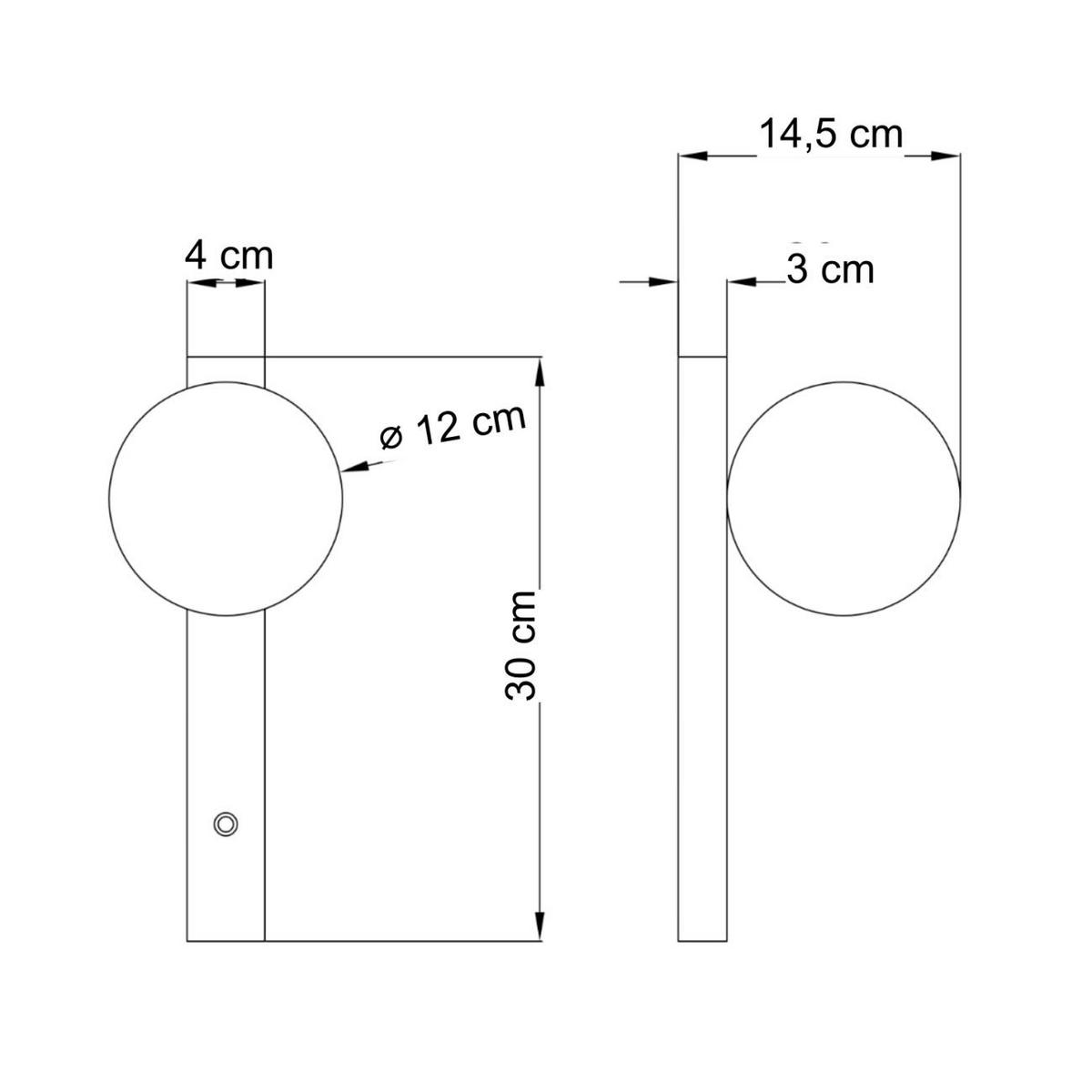 WANDLEUCHTE Lira, Beige, weiß und Messing, 30cm - Beige, Glas (12/30/14.5cm) - KOSILUM