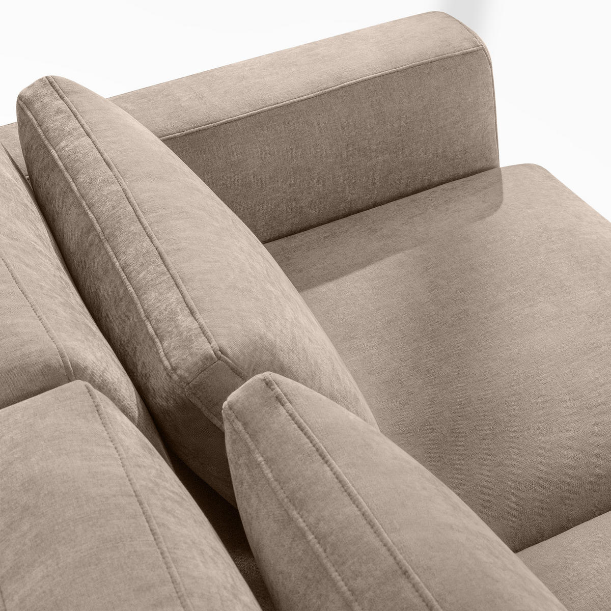 ECKSOFA links VERUS - Ecru, Holz/Holzwerkstoff (297/248cm) - KONSIMO®