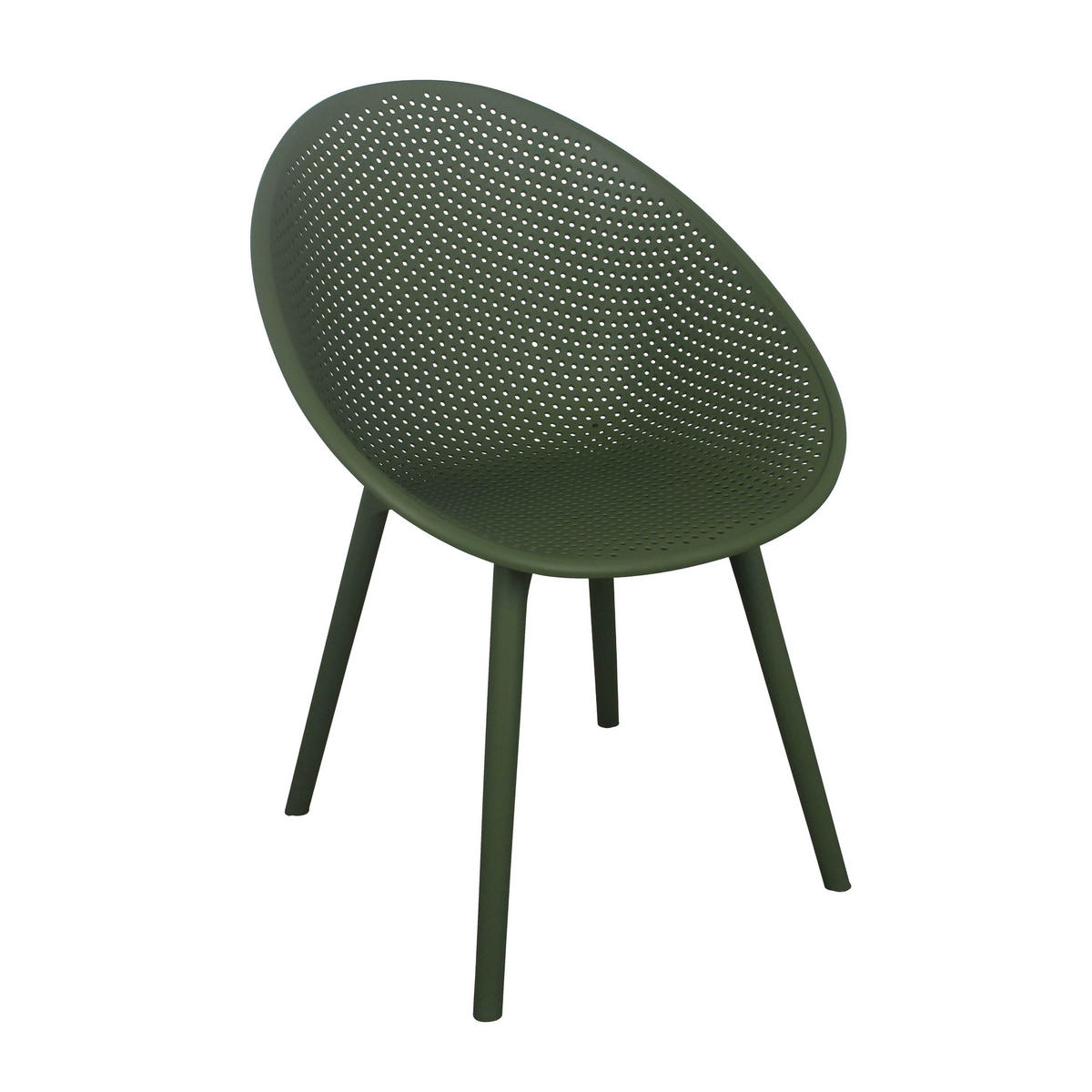 GARTENSTUHL 4-tlg., Grün - Grün, Kunststoff (59/59cm) - Oviala