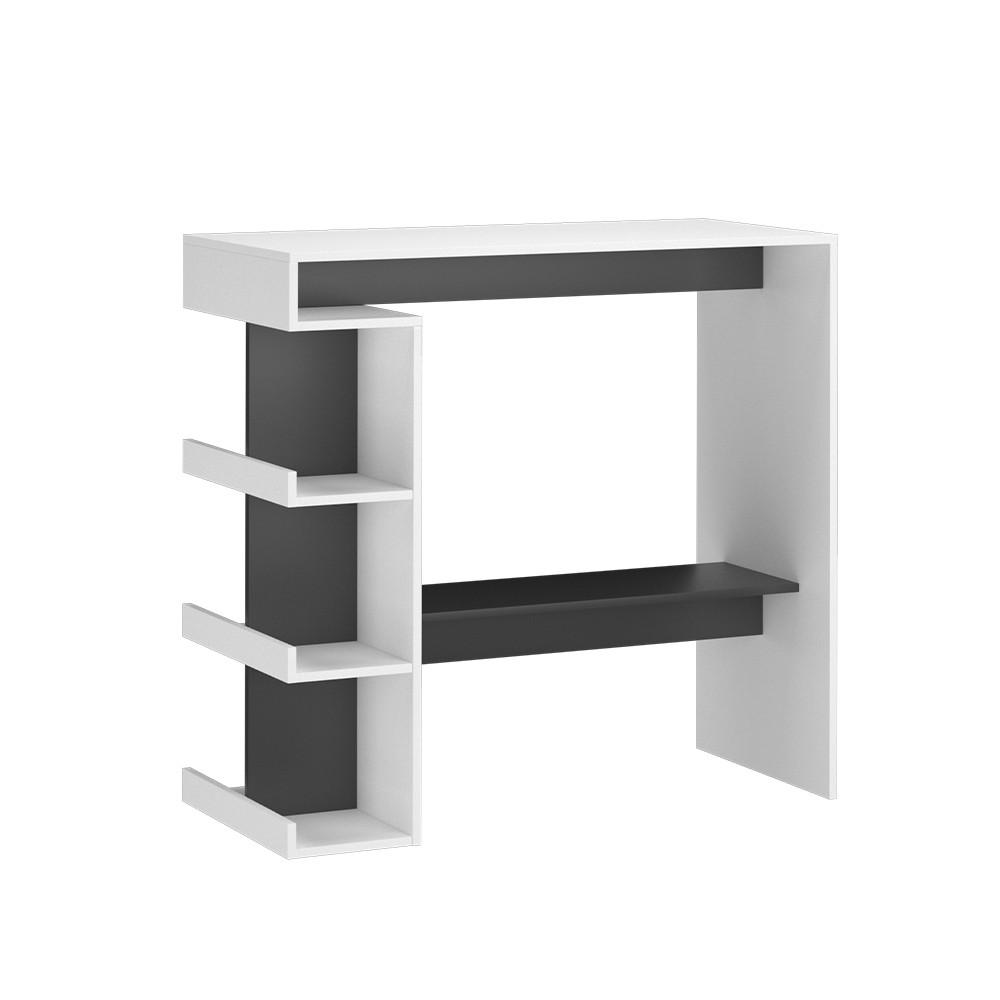 BARTISCH Dana Weiß 108 x 50 cm - Anthrazit/Weiß, Holzwerkstoff (108/103/50cm) - Vicco