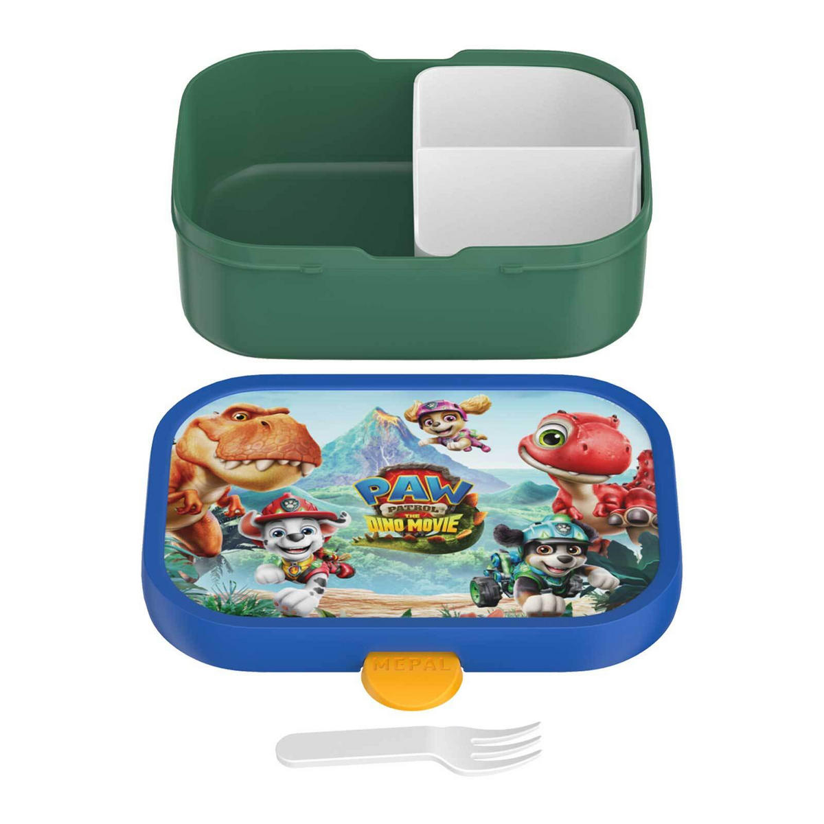 BROTDOSE MIT GABEL Campus (2026) Paw Patrol Dino 750 ml - Multicolor, Kunststoff (13.2/6.1/17.8cm) - Mepal