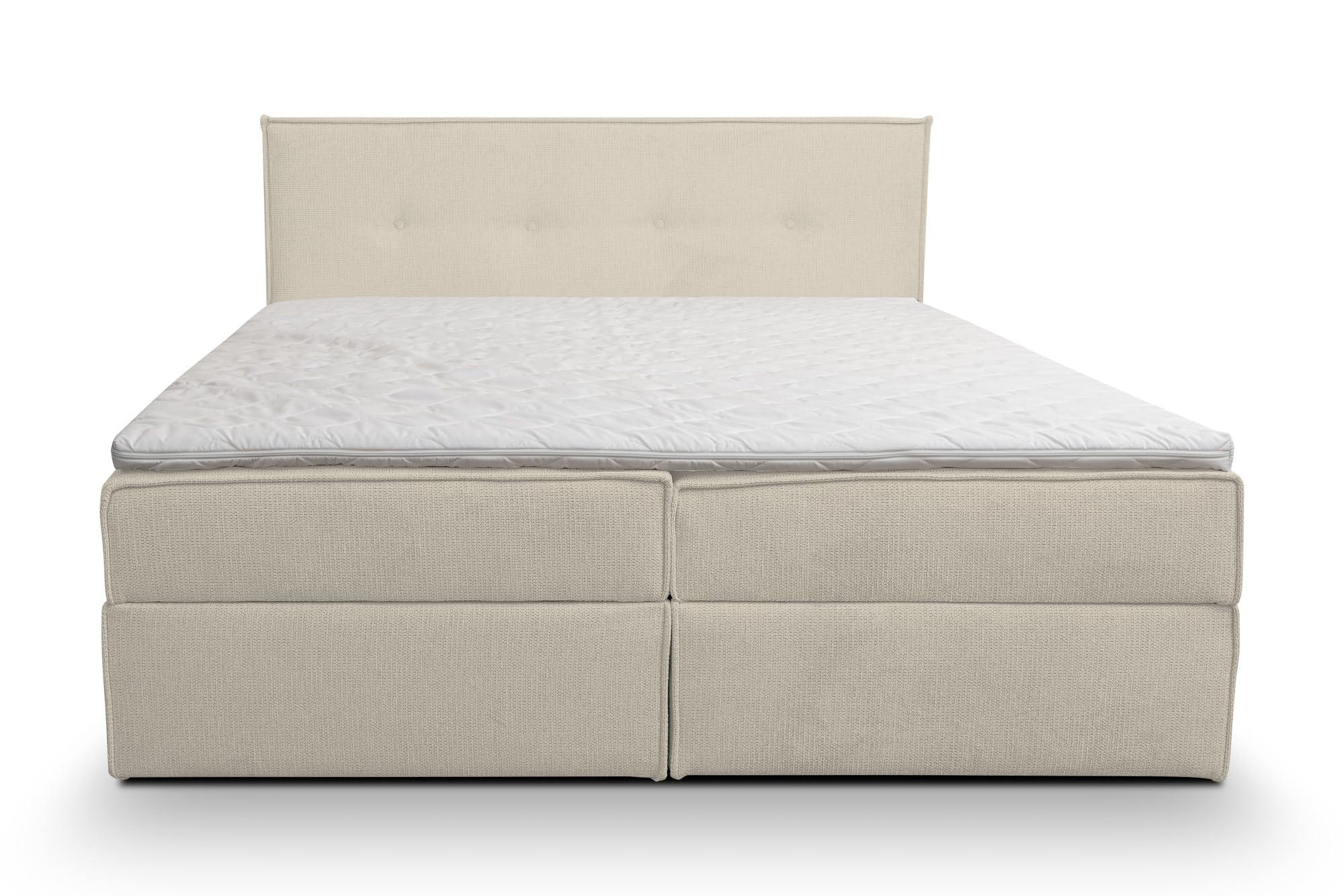BOXBETT CALIDO mit zwei Bettkästen H2/H3 Matratze und Topper 140 x 200 cm - Beige, Holzwerkstoff (140/200cm) - VENASI MÖBEL