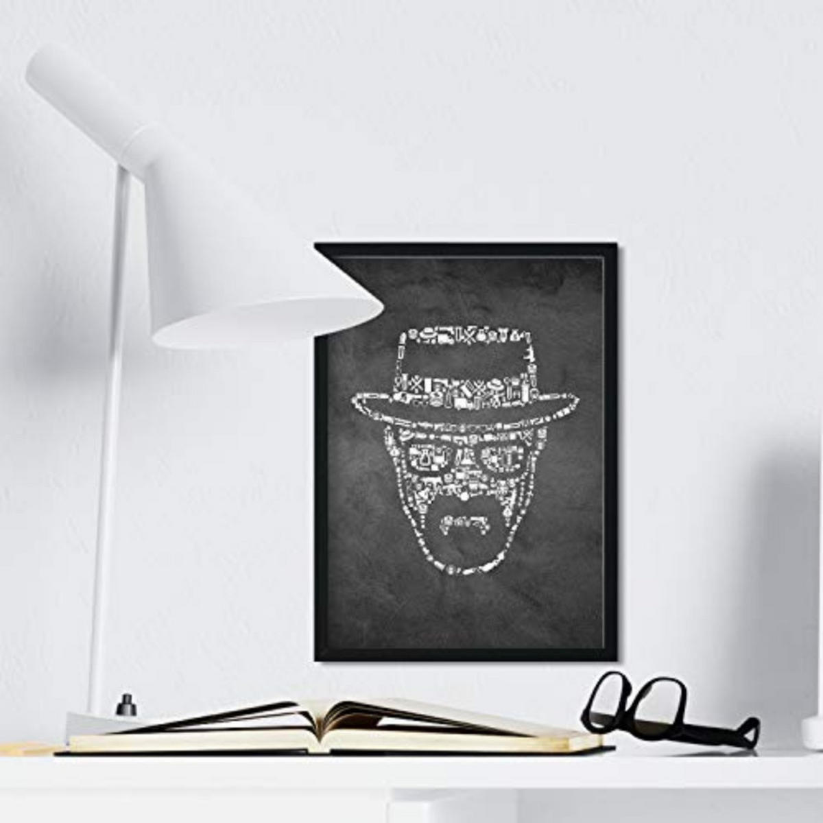 POSTER Breaking Bad – Heisenberg, Schwarz-Weiß A4 Rahmenlos - Klar, Papier (29.7/5/21cm) - Nacnic