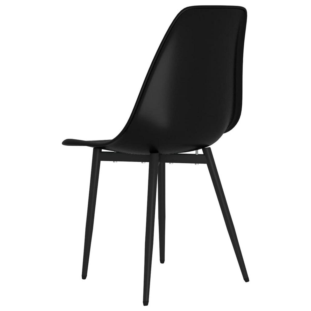 ESSZIMMERSTÜHLE 2 Stk. Schwarz PP 46*52*84cm - Schwarz, Kunststoff (46/84/52cm) - ZMH